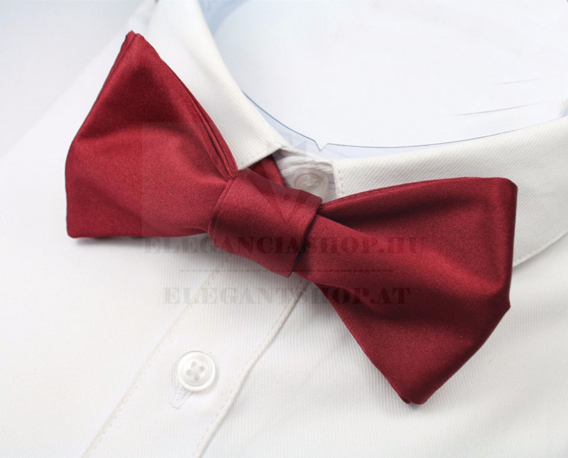    NM szatén köthető csokornyakkendő - Bordó